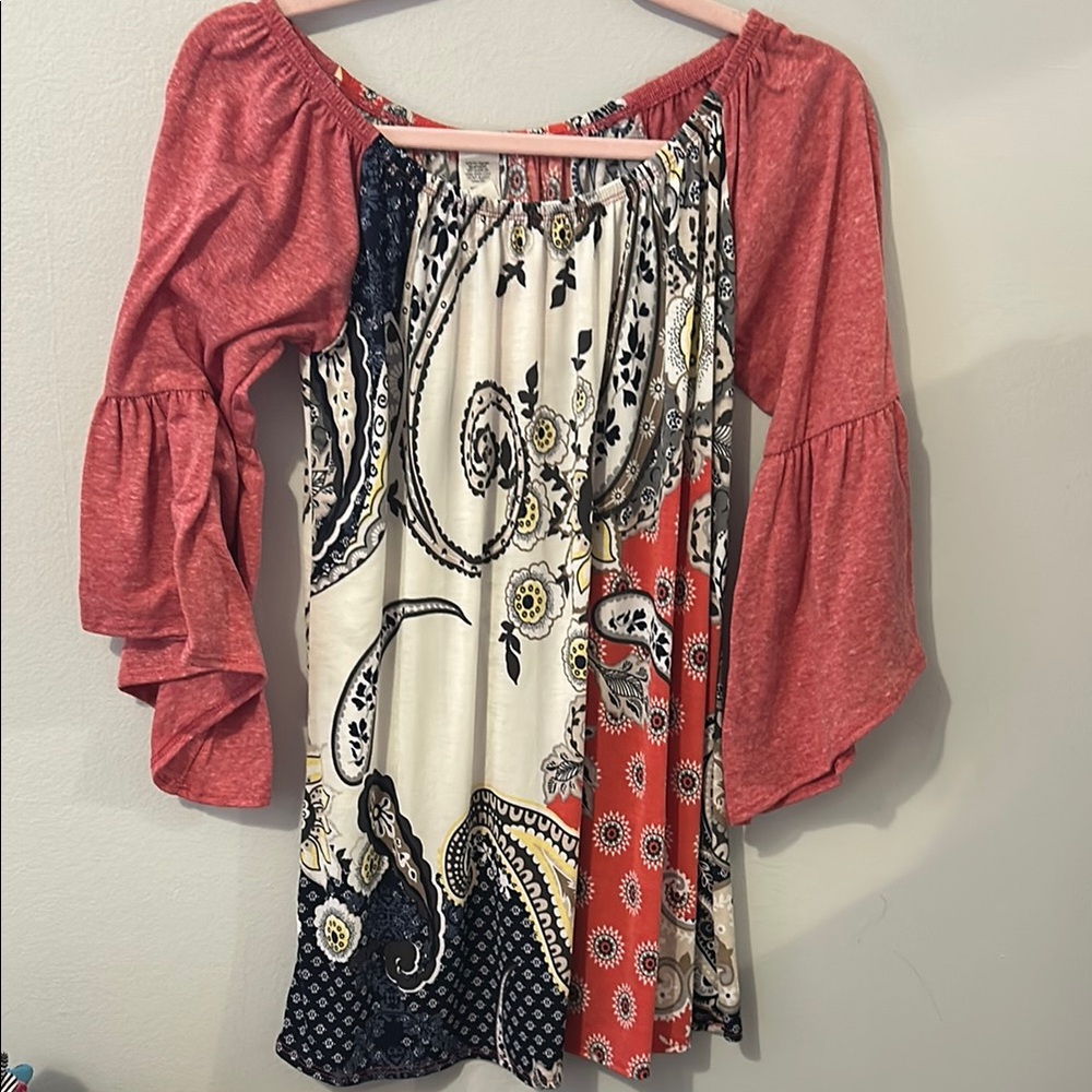 Women's Multicolor Off-Shoulder Top